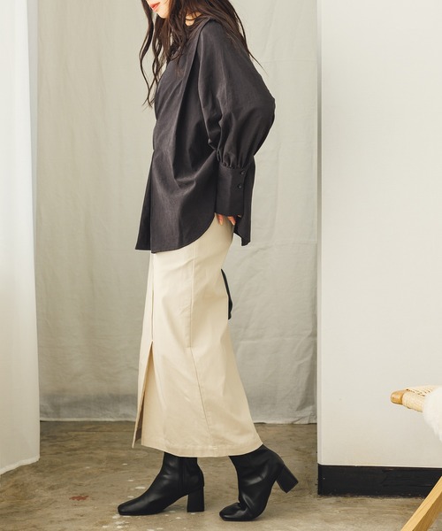 「hunch」 長袖ブラウス FREE ブルー レディース_画像6