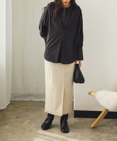 「hunch」 長袖ブラウス FREE ブルー レディース_画像7