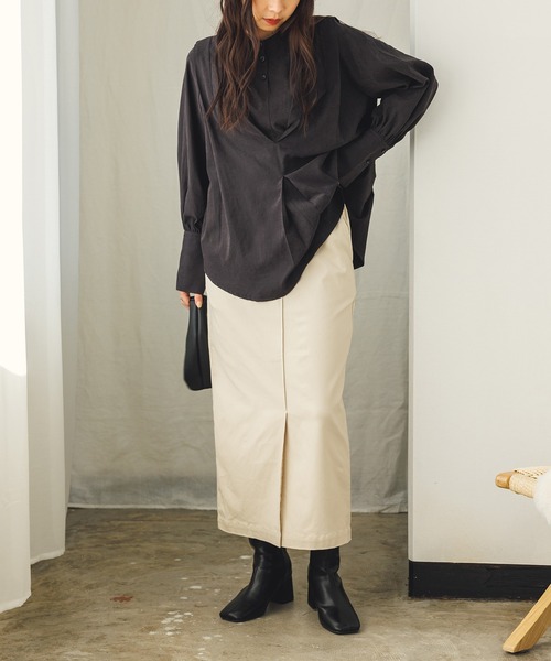 「hunch」 長袖ブラウス FREE ブルー レディース_画像8