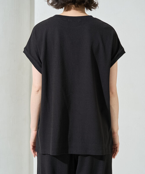 tシャツ 限定展開　ハイツイスト フレンチ スリーブ セットアップ(Tシャツ・ワイドパンツ) レディースの画像