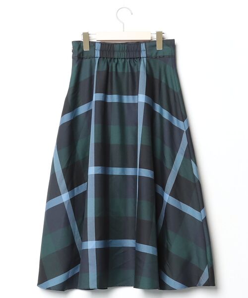 「BLUE LABEL CRESTBRIDGE」 フレアスカート 38 ネイビー レディース_画像2