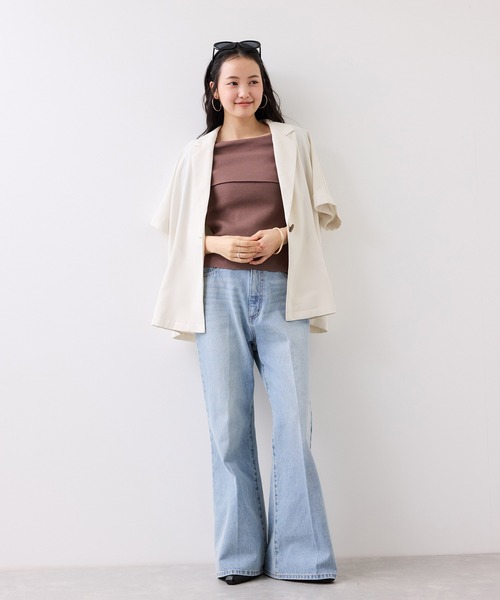 ジャケット テーラードジャケット Light Airyシングルドルマンサマージャケット/UVケア・接触冷感・吸水速乾 レディースの画像