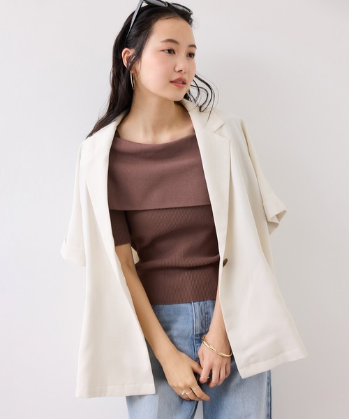 ジャケット テーラードジャケット Light Airyシングルドルマンサマージャケット/UVケア・接触冷感・吸水速乾 レディースの画像