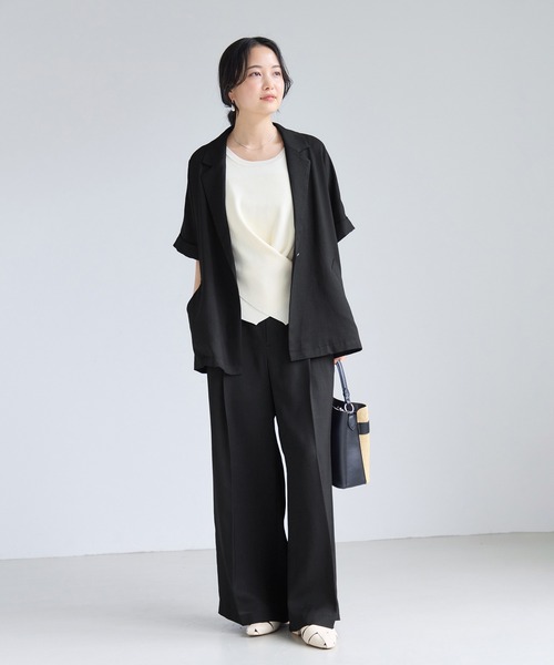 ジャケット テーラードジャケット Light Airyシングルドルマンサマージャケット/UVケア・接触冷感・吸水速乾 レディースの画像