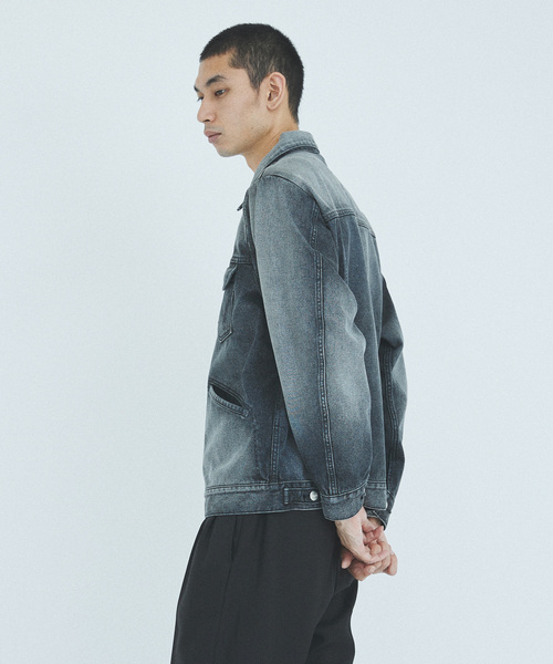 「Wrangler」 デニムジャケット MEDIUM ブラック メンズの画像