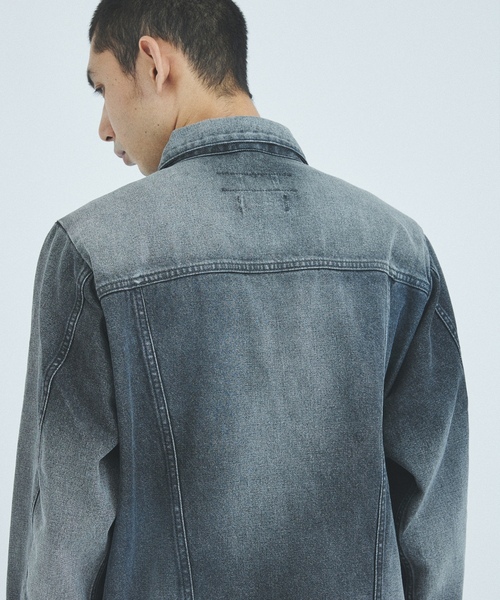 「Wrangler」 デニムジャケット MEDIUM ブラック メンズの画像
