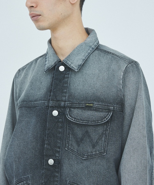 「Wrangler」 デニムジャケット MEDIUM ブラック メンズの画像