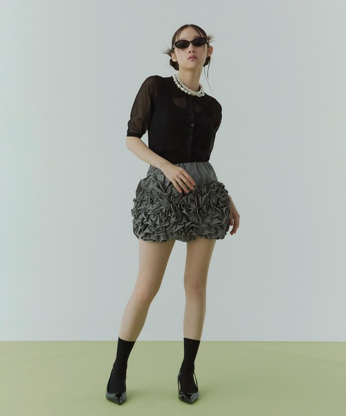 「EIMY ISTOIRE」 ミニスカート F グレー レディース_画像3