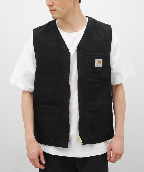 carhartt WORK IN PROGRESS ブラックベスト Carhartt WIP（カーハートワークインプログレス） ベスト LARGE