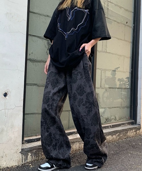 「meJane」 イージーパンツ L ダークグレー レディース_画像2
