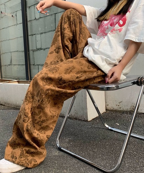 「meJane」 イージーパンツ L ダークグレー レディース_画像3