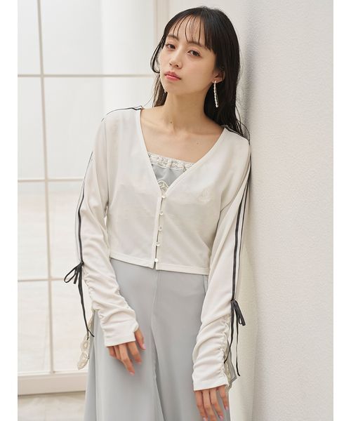 SNIDEL 【新品タグ付き】UVカットボレロ/ウォッシャブル シルバー グレー SNIDEL（スナイデル） uvカット カーディガン 「LUMISHADE」UVライン