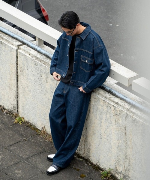 「FCTY.」 デニムパンツ MEDIUM インディゴブルー メンズ_画像2