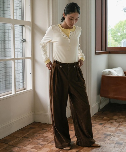 「miette」 長袖カットソー L ネイビー レディース_画像8
