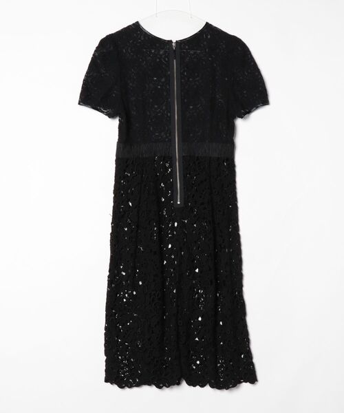 「VIVIENNE TAM」 レース半袖ワンピース - ブラック レディース_画像2