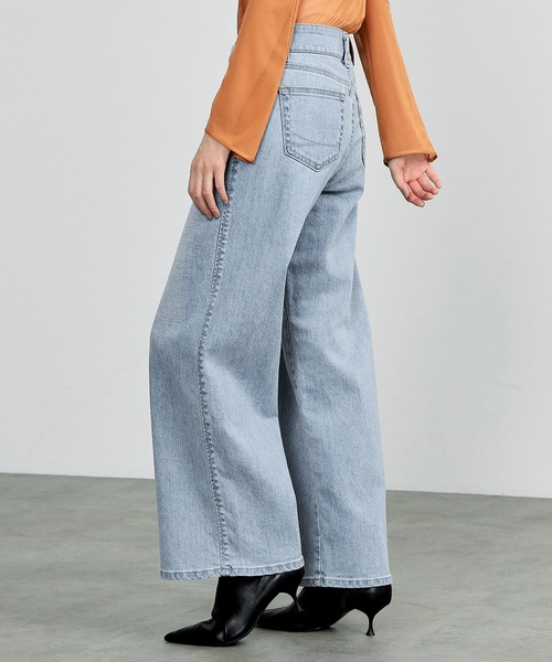 「SOMETHING」 デニムパンツ 30 インディゴブルー レディース_画像4