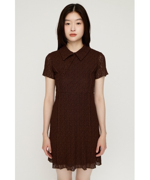 SLY（スライ） ワンピース 半袖 CUT JQ SHORT OP カットジャガード