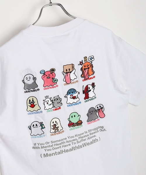 GRAF＆WU（グラフアンドウー） tシャツ 12ベロ ゴーストキャラクター