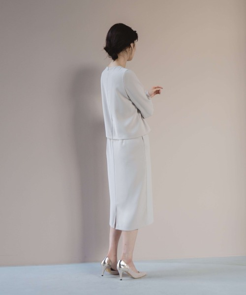 「kaene」 長袖ワンピース 34 ベージュ レディース_画像4
