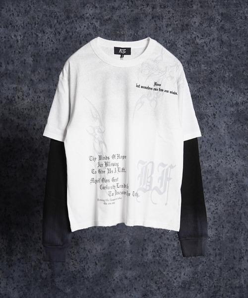 tシャツ トライバル柄 レイヤードロンTee / Tribal Graphic Layered