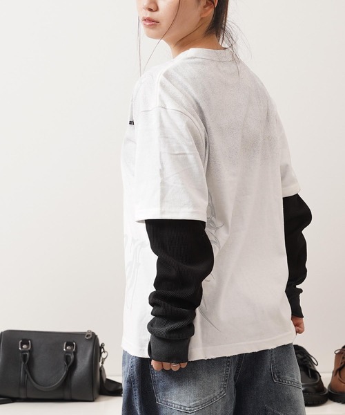 tシャツ トライバル柄 レイヤードロンTee / Tribal Graphic Layered