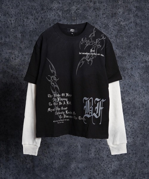 tシャツ トライバル柄 レイヤードロンTee / Tribal Graphic Layered