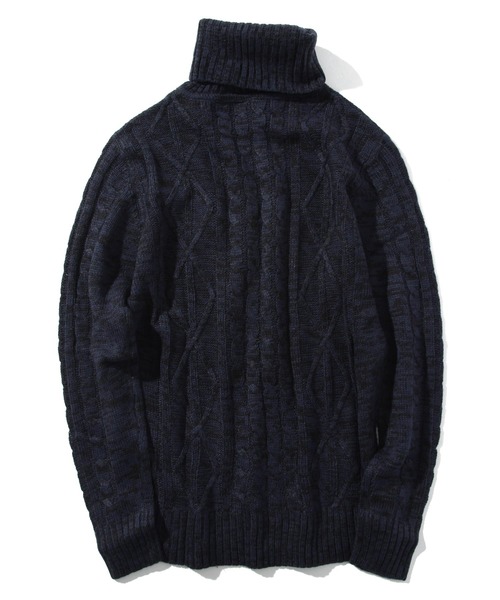 THISIS セーター ニット アラン編み タートルネックセーター メンズ