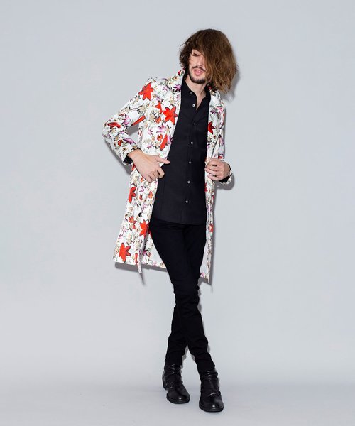 LEONARD FASHION フラワープリント トレンチコート NO ID.（ノーアイディー） トレンチコート コート 「NO ID.」Flower