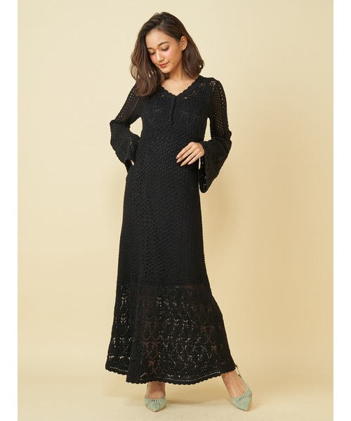 訳ありセール格安 ワンピース クロシェニットマキシワンピース 在庫一掃 Cataractresearch Org