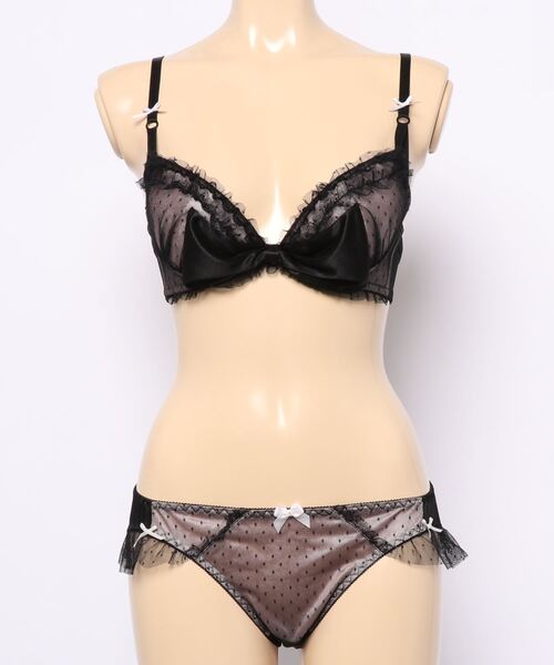 Absorle ブラジャー ショーツセット ラブリービッグリボン ブラ