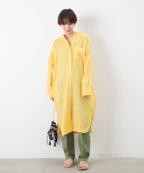 保証書付 ワンピース シャツワンピース Blanc Basque ブランバスク ラミーローンパールボタンワンピース 在庫限り Www Skylanceronline Com