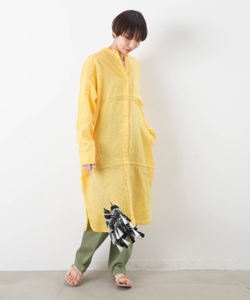 保証書付 ワンピース シャツワンピース Blanc Basque ブランバスク ラミーローンパールボタンワンピース 在庫限り Www Skylanceronline Com