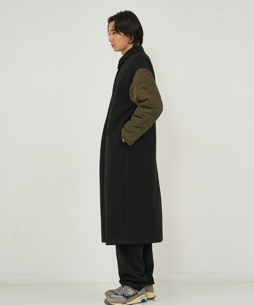 NOMINE（ノミネ） ステンカラーコート コート 袖キルティングステン