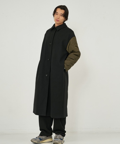 NOMINE（ノミネ） ステンカラーコート コート 袖キルティングステン