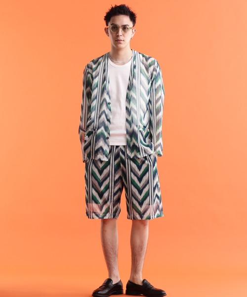 schott ショット パターンメッシュ カーディガン パンツ セットアップL Schott N.Y.C（ショット） カーディガン Schott/ショット/PATTERNED