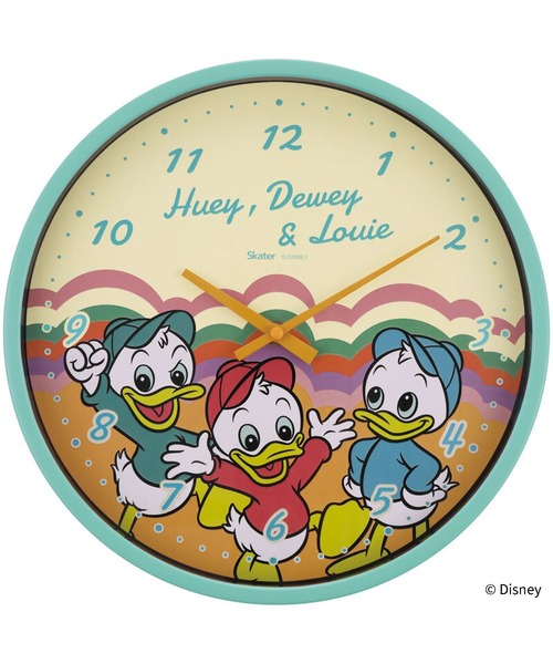 【Disney】壁掛け スケーター 壁掛け時計 ウォールクロック 時計 直径30cm