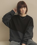 トレーナー スウェット 裏起毛 バイカラーパイ...の詳細画像3