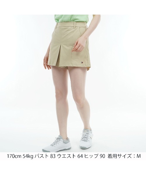 ピンキー＆ダイアン　カーキキュロットパンツ ベルト付き レディース38 TOMMY HILFIGER GOLF パンツ フロントタック キュロットパンツ