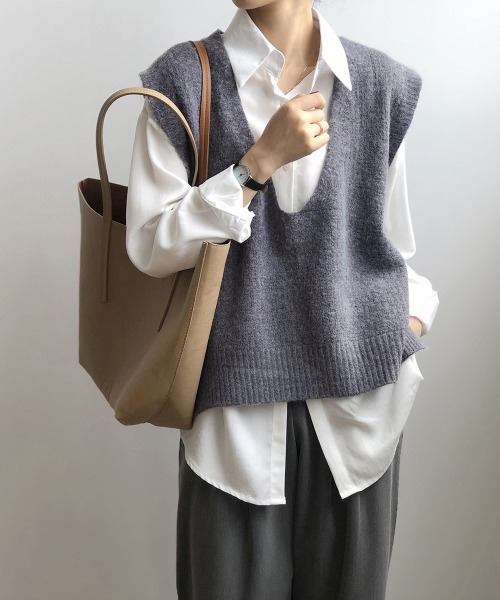 ベスト ジレ ニットベスト レディース ニットチョッキ レディース | miniministore | 02