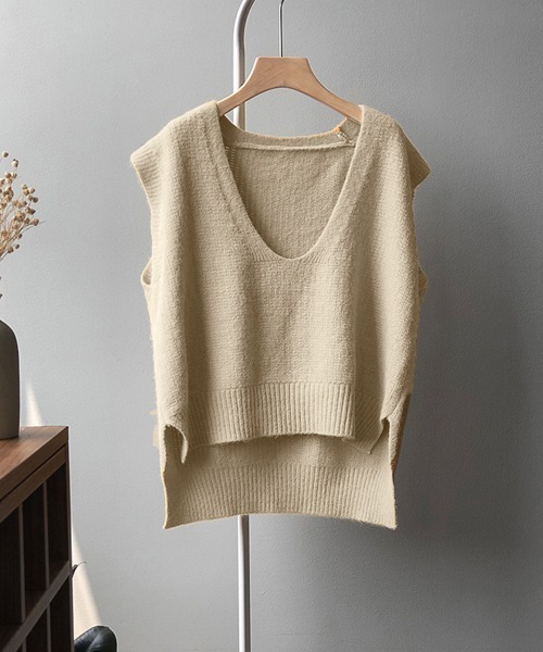 ベスト ジレ ニットベスト レディース ニットチョッキ レディース | miniministore | 19