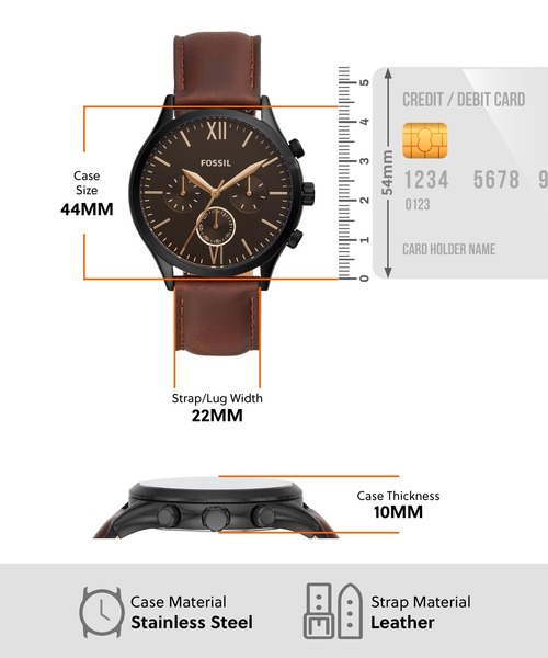FOSSIL 腕時計 フォッシル メンズ アナログ レザー BQ2453