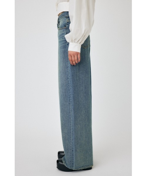 パンツ WIDE BAGGY STRAIGHT moussy MOUSSY（マウジー）の「WIDE BAGGY STRAIGHT（デニムパンツ