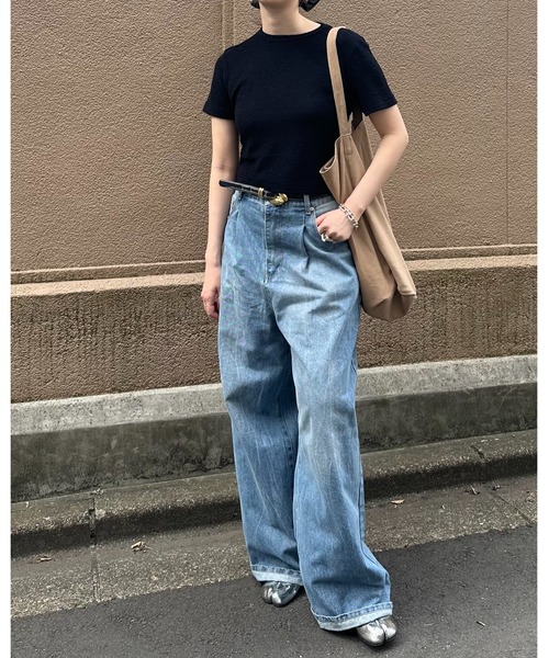 ワイドデニム カジュアルコーデ　メンズデニム　レディースデニム ジーンズ デニム デニムパンツ Super wide mens like denim
