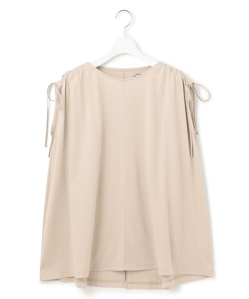 tシャツ 「WOMEN」「SMOOTH JERSEY」ショルダー シャーリング プルオーバー レディース