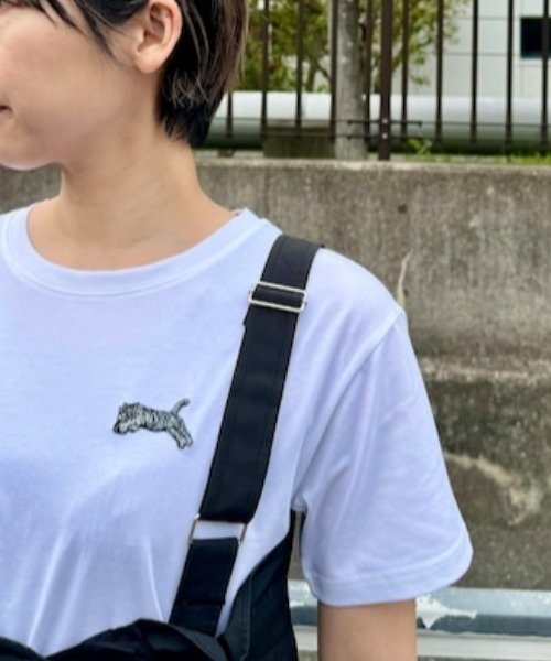 tシャツ TRANOI. / トラノイ TORA TEE トラ 虎 ワンポイント 刺繍 Tシャツ 231J227 CRU レディース TRANOI. / トラノイ TORA TEE トラ 虎 ワンポイント 刺繍 T