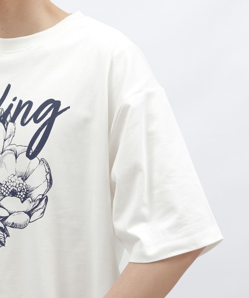 【Aelfric Eden】ライン フラワープリント Tシャツ LAKOLE tシャツ ラインフラワープリントT / 122077 メンズ