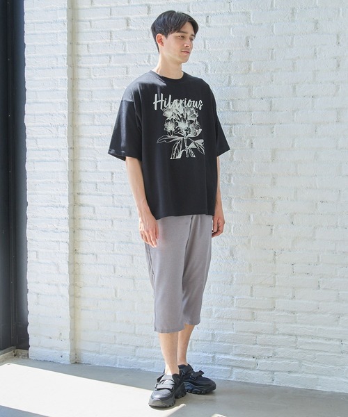 【Aelfric Eden】ライン フラワープリント Tシャツ LAKOLE tシャツ ラインフラワープリントT / 122077 メンズ