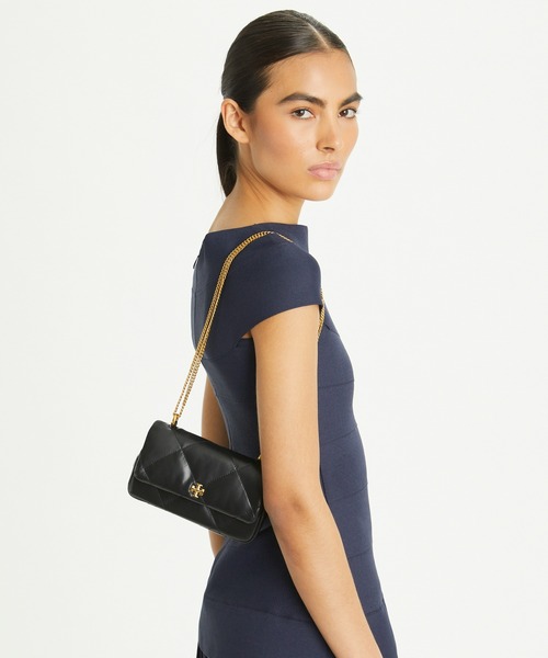トリーバーチ黒ミニマシュマロショルダーバッグ Tory Burch】マシュマロ クリンクルレザー ミニサッチェル (Tory