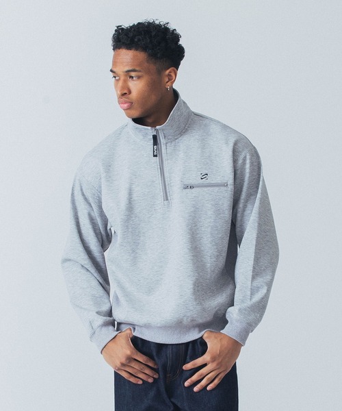 SILAS（サイラス） トレーナー スウェット BONDED HALF ZIP SHIRT