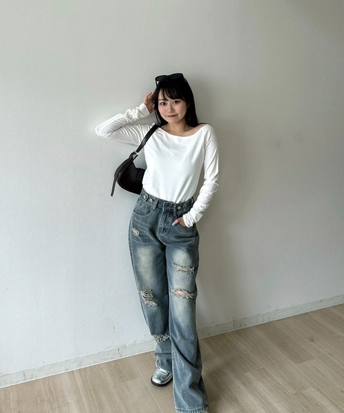 RiLi（リリ） tシャツ オフショルカットソー「RL」 レディース